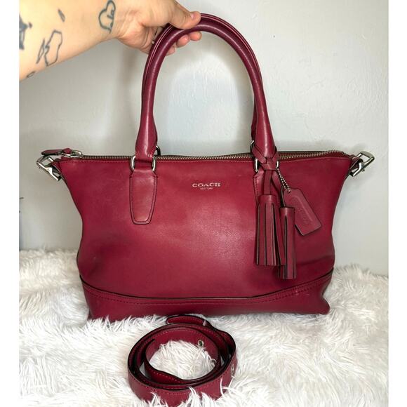 COACH Legacy Molly Duffle tote satchel purse handbag Cognac Glove Leather - Picture 1 of 14